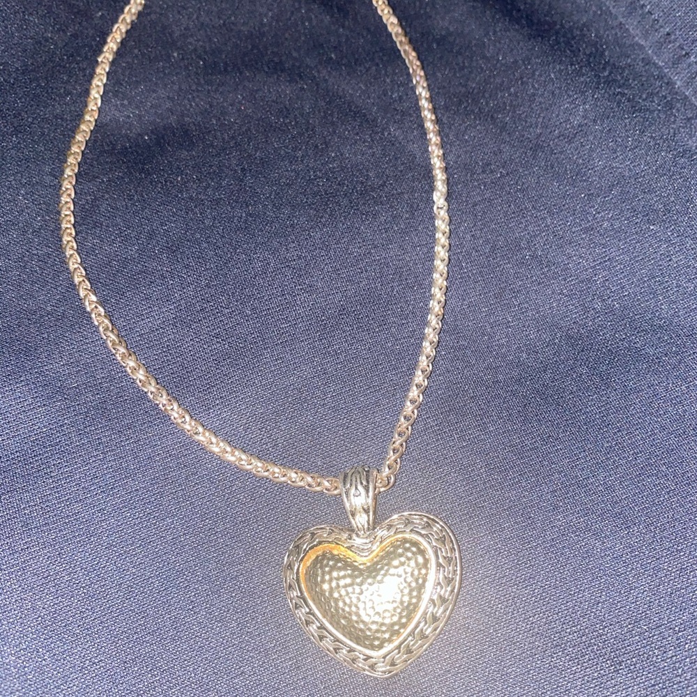 Silver & Gold Heart Necklace